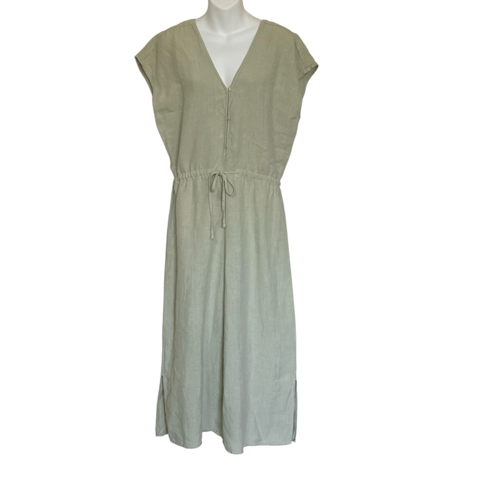Anthropologie Cloth & Stone Linen Wide Leg Jumpsuit Size Small